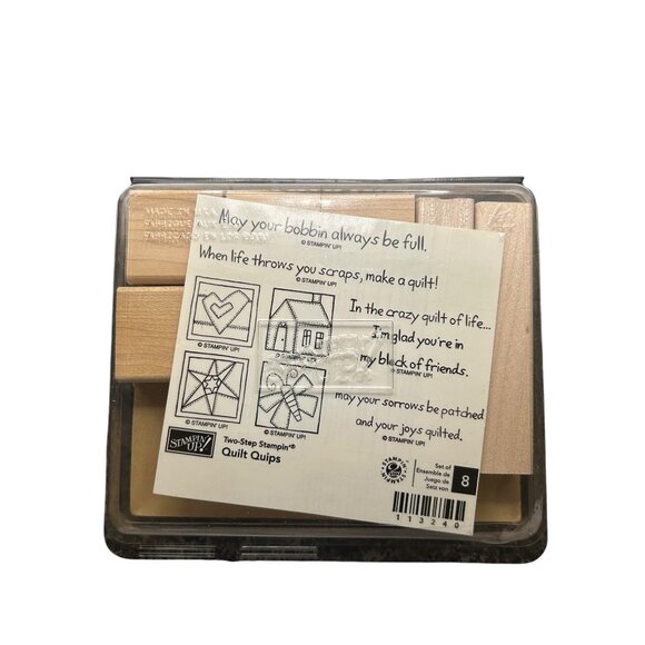 Stampin Up! Quilt Quips Rubber Stamp Set office supplies - Picture 2 of 3